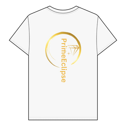 PrimeEclipse Unisex Organic T-Shirt - Sustainable Fashion Tee with Gold Design