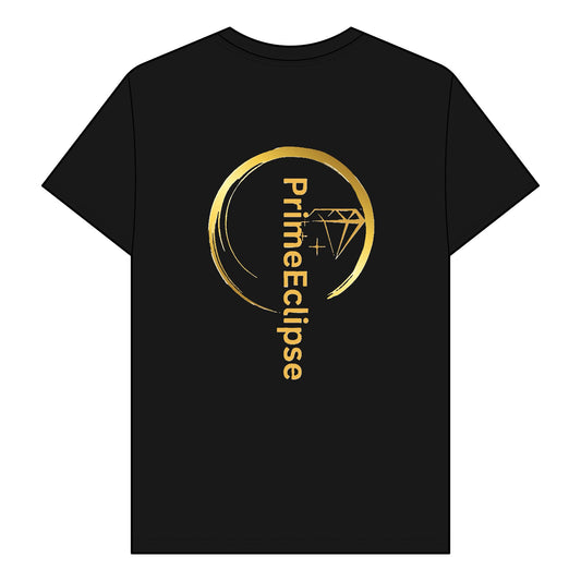 PrimeEclipse Unisex Organic T-Shirt - Sustainable Fashion Tee with Gold Design